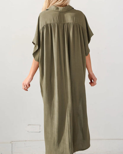 Ana Shirt Dress | Olive Green