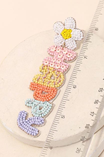 Daisy Easter Beaded Earrings