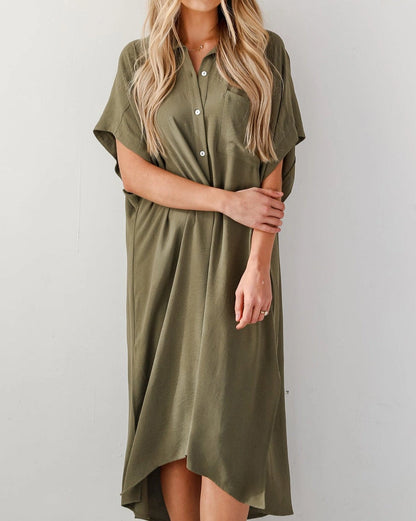 Ana Shirt Dress | Olive Green