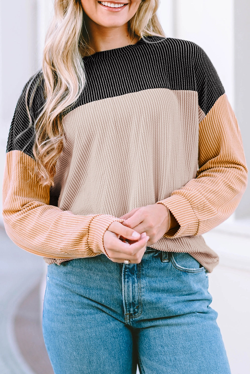 Glass Half Full Long Sleeve Top | Black | +Plus Available