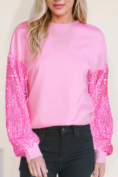 Just What I Need Sequin Long Sleeve | Pink