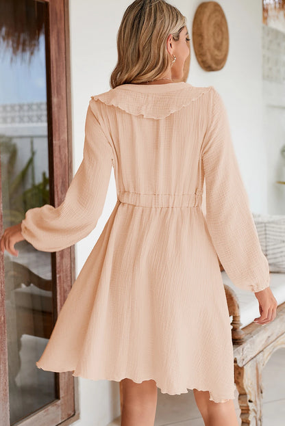 Dressing Up Daisy Long Sleeve Mini Dress | Light Pink