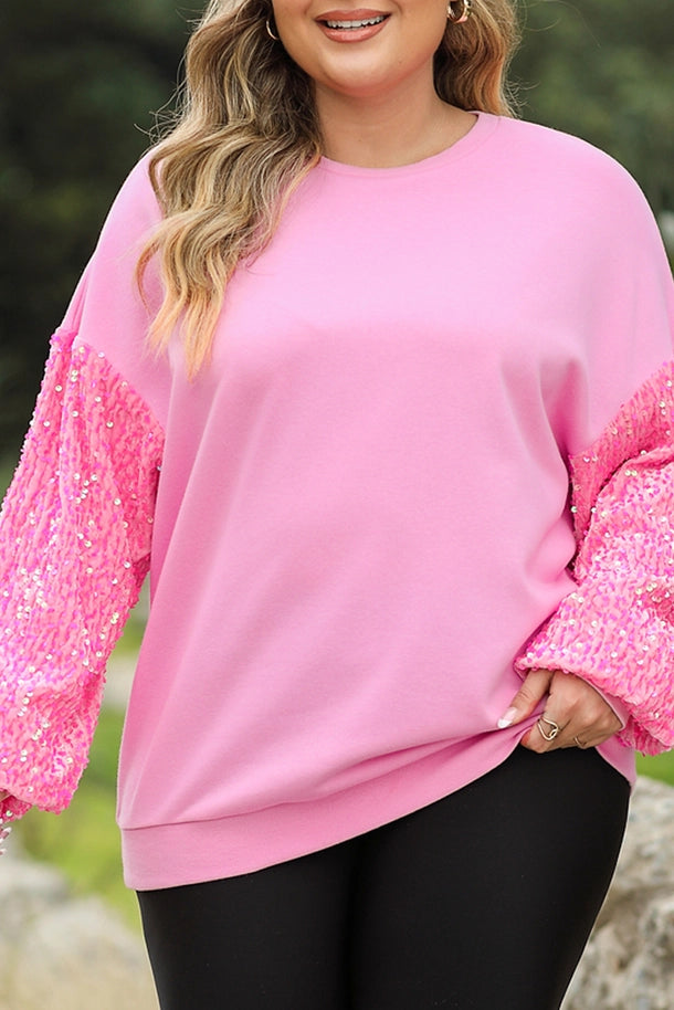 Just What I Need Sequin Long Sleeve | Pink