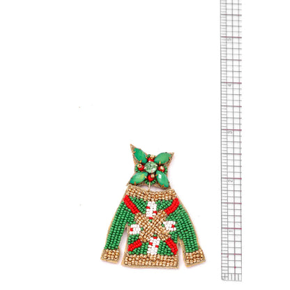 Ugly Christmas Sweater Beaded Earrings