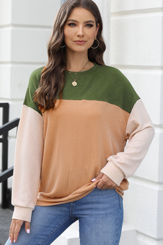 Glass Half Full Long Sleeve Top | Green