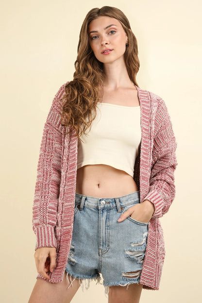 Stay Cozy Oversized Cardigan | Brick