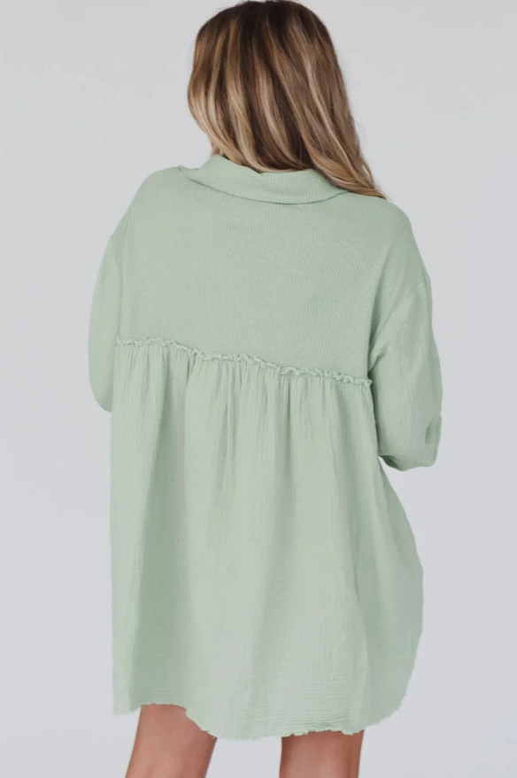 Bless Your Heart Shirt Dress | Mint |