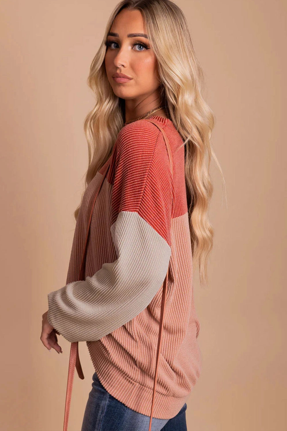 Glass Half Full Long Sleeve Top | Red | +Plus Available