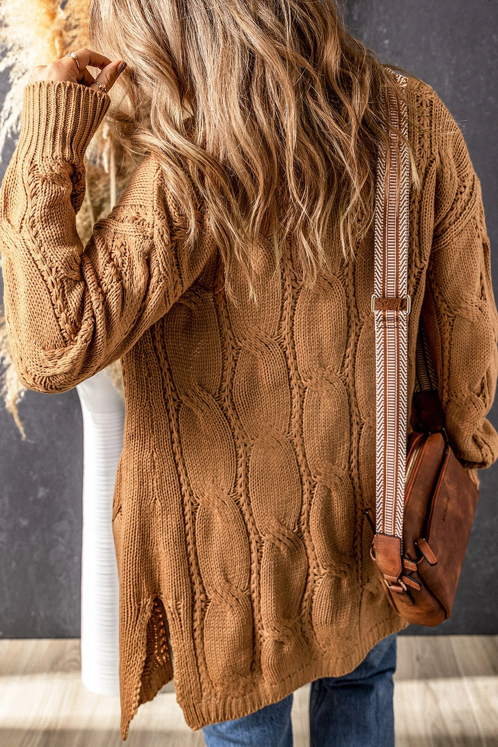 Hold On Tight Knit Cardigan | Brown | +Plus Available