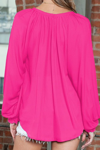 Radiant Ramona Long Sleeve Top | Pink