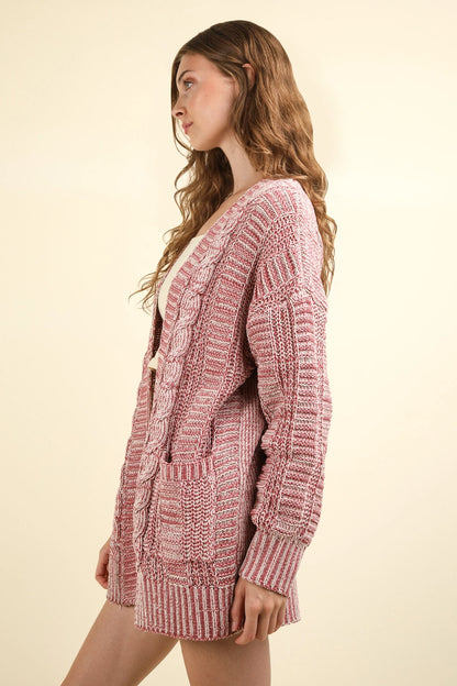 Stay Cozy Oversized Cardigan | Brick