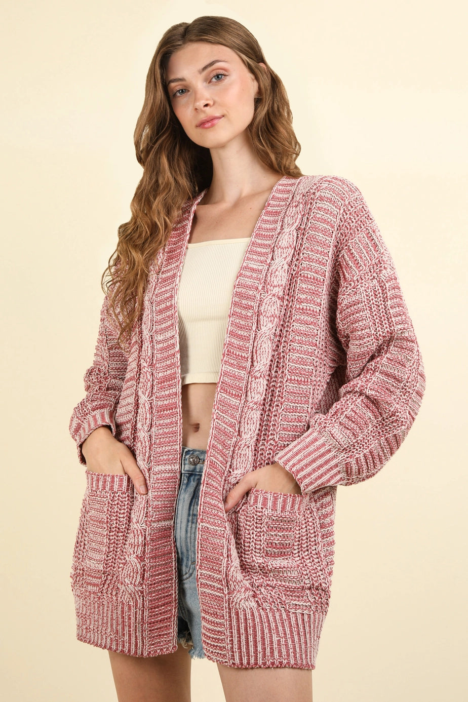 Stay Cozy Oversized Cardigan | Brick