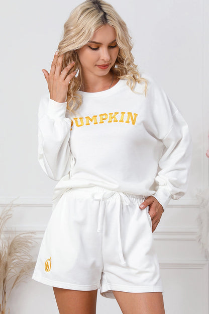 Gourd Vibes Only Loungewear Set | White | +Plus Available